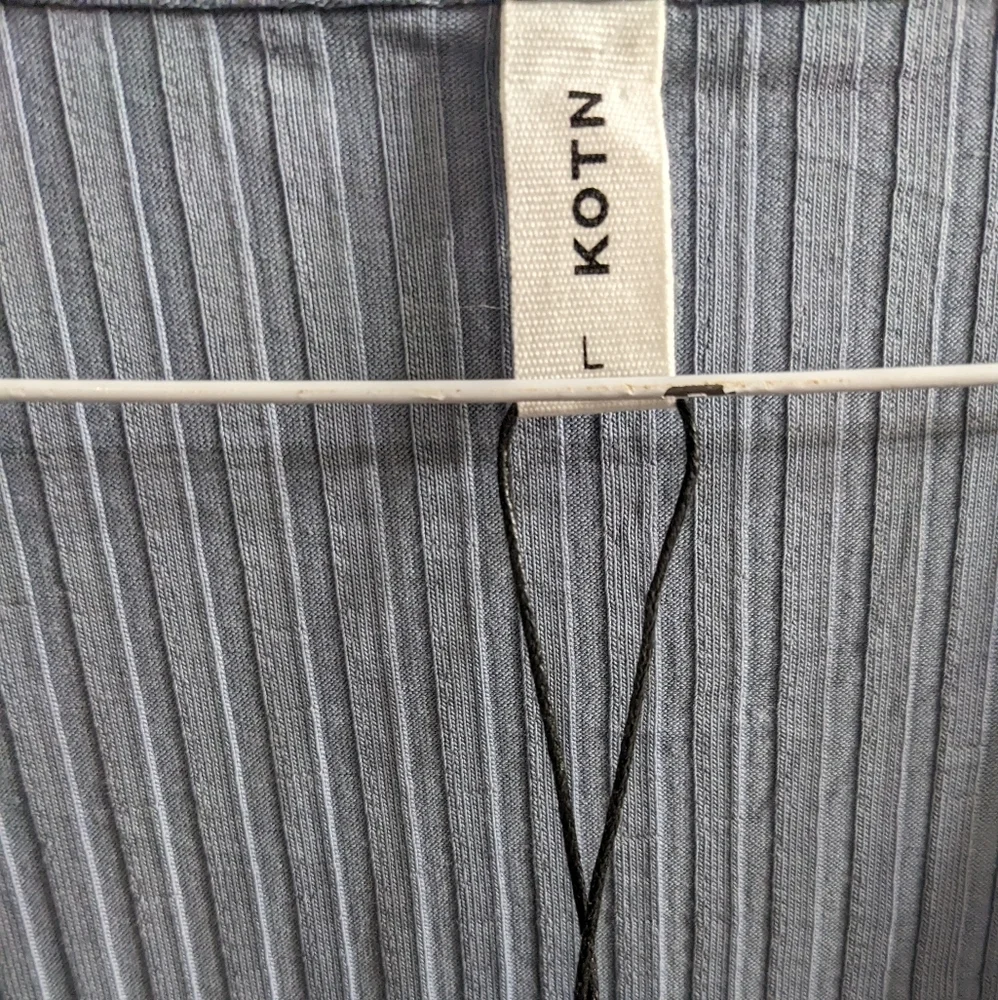 NWT KOTN | Women's Midi Ribbed Cardigan in Stone Blue - Picture 6 of 10